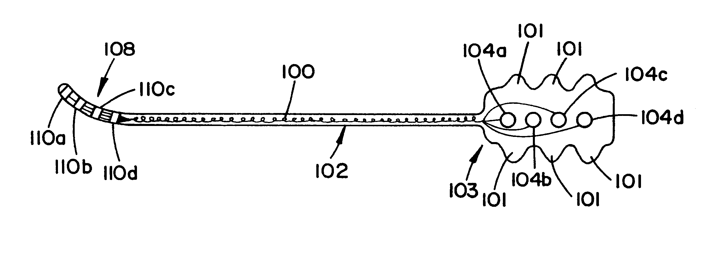 Spinal cord electrode assembly having laterally extending portions