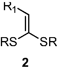 4,4-dialkylthio-1-phenyl-3-buten-1-one derivatives and synthesis method thereof