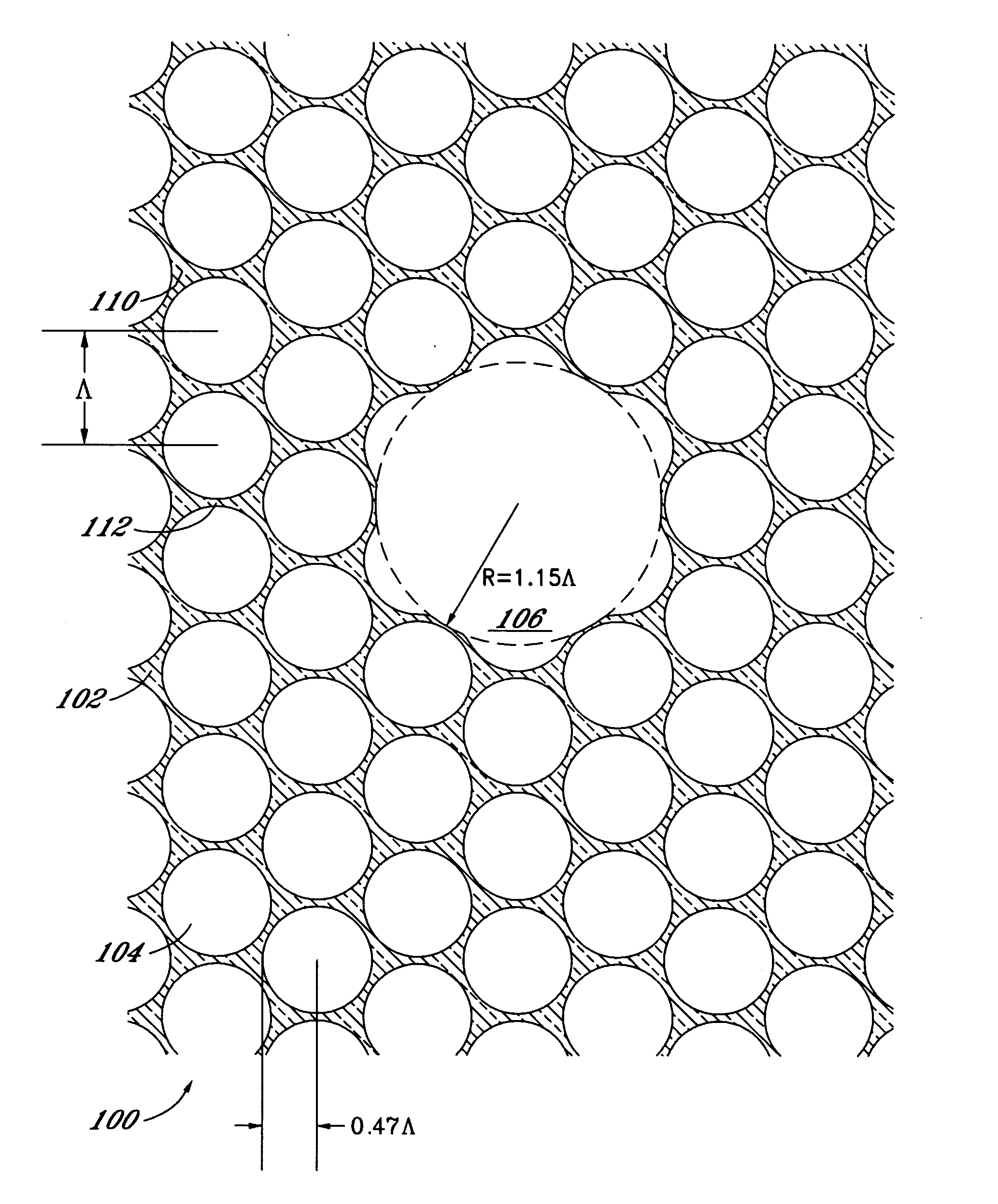 Method for configuring air-core photonic-bandgap fibers free of surface modes
