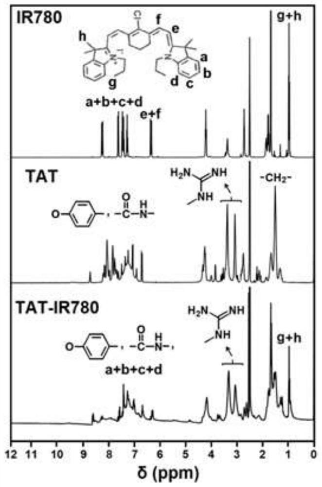 Tumor cell nucleus-targeted drug-loaded nanoparticles containing functional polypeptide-modified heptamethanocyanine dyes and preparation method thereof