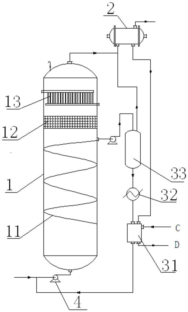 A gas-liquid phase catalytic reaction system and its application method