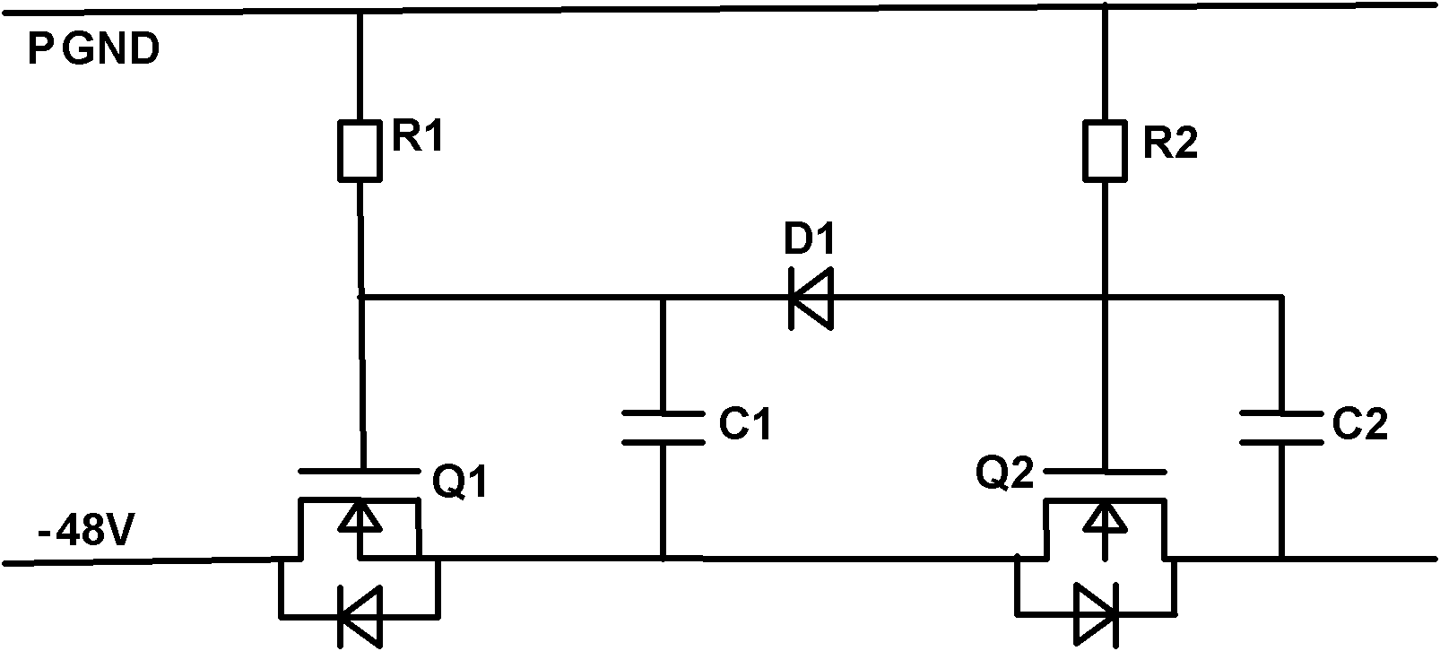 Method and device for protecting reverse connection prevention and slow start of direct-current power supply input