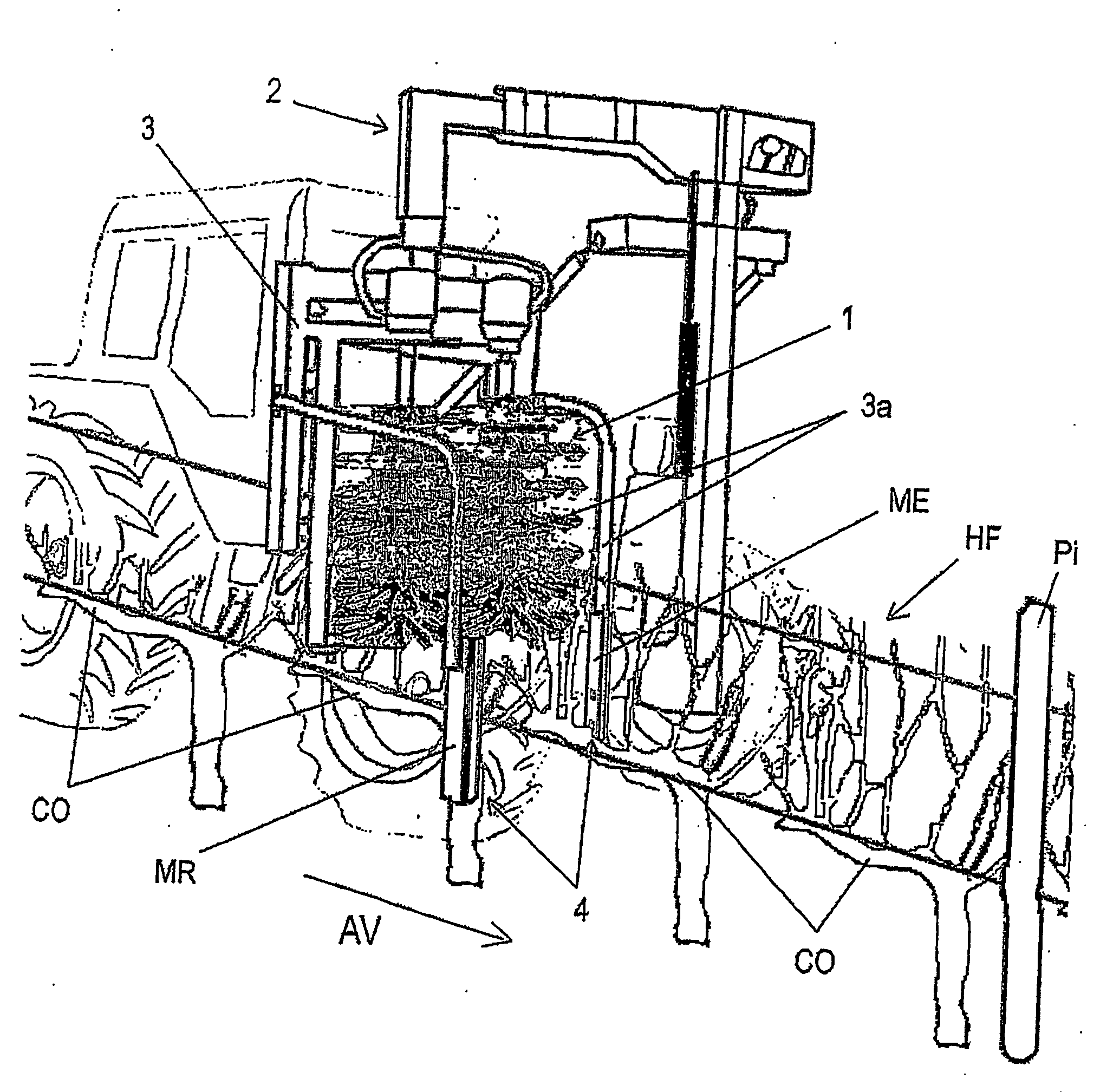 Method and device for analysis of the structure and the composition of cultured hedges such as for example rows of vines