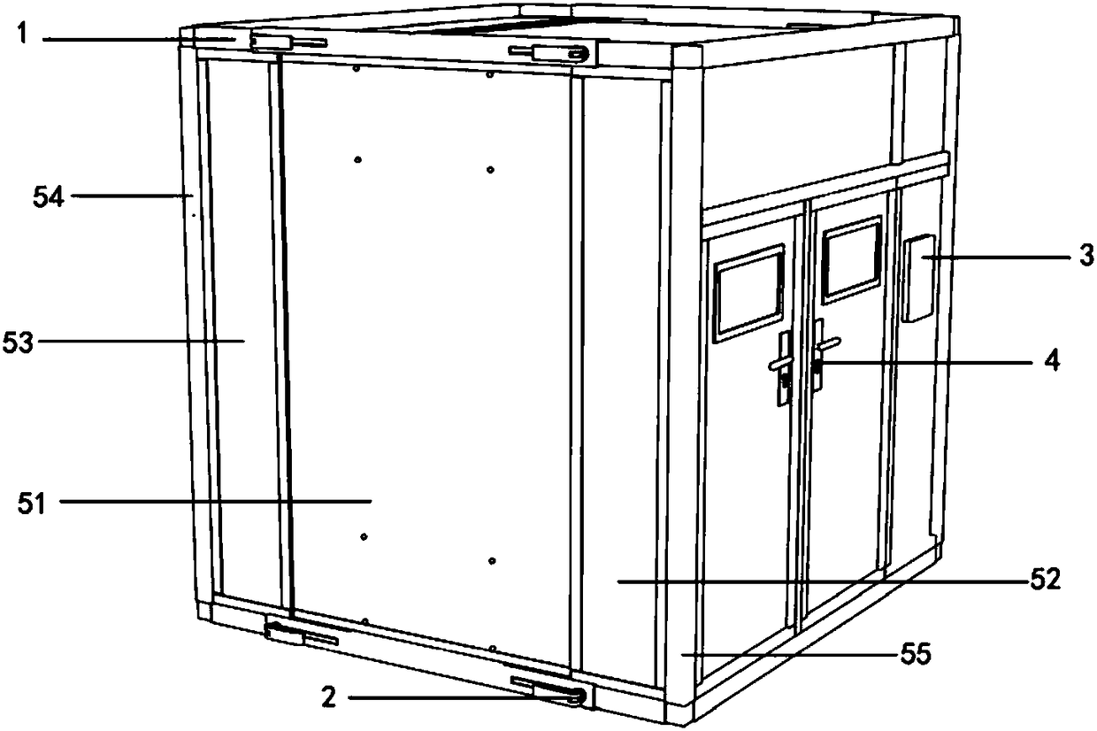 A dry-type transformer box structure