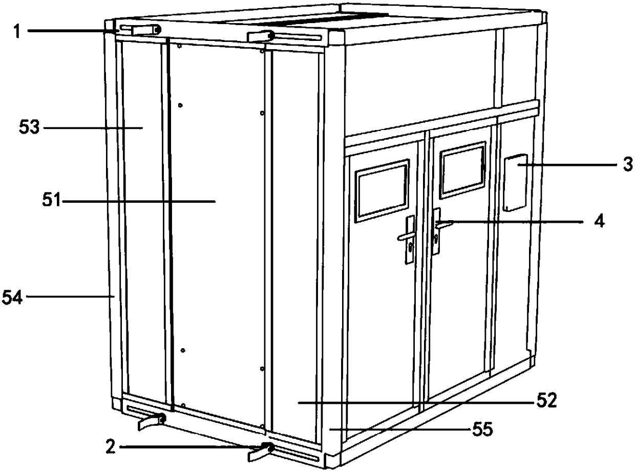 A dry-type transformer box structure