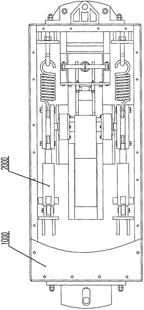 Hook and loop type anti-running head hooking car with buffer devices and braking track