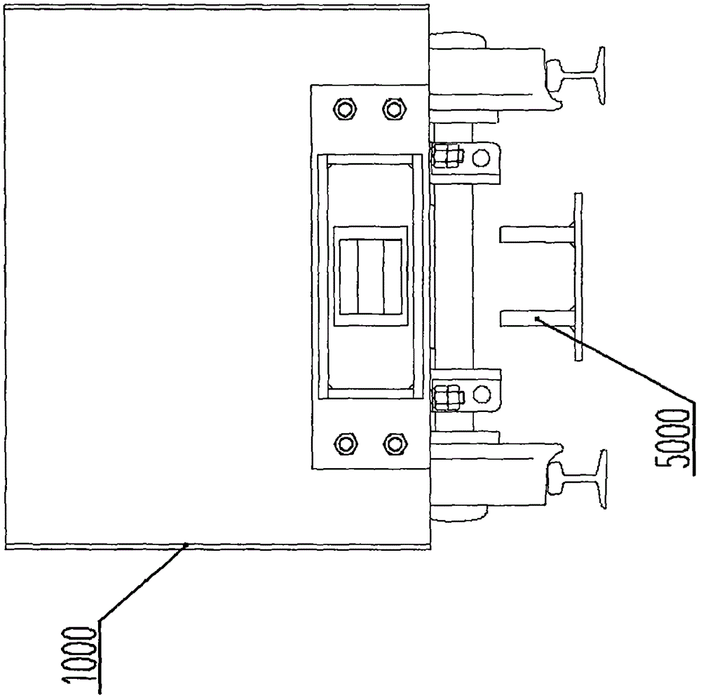 Hook and loop type anti-running head hooking car with buffer devices and braking track