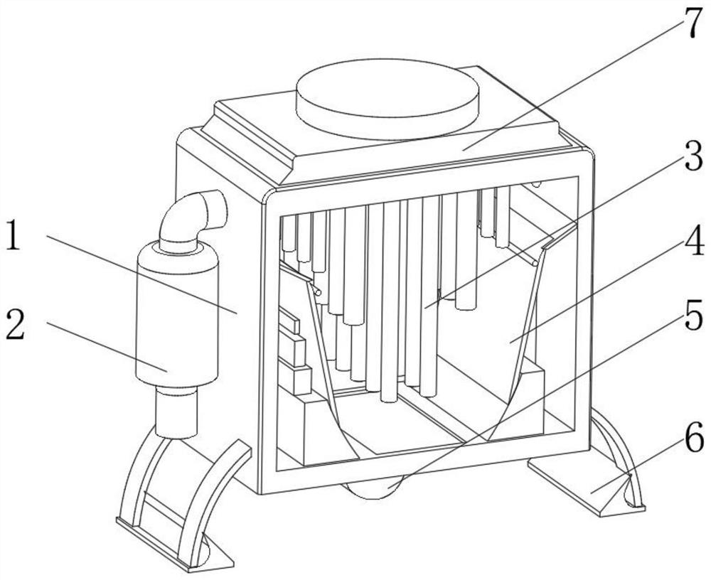 Cloth bag dust removal device