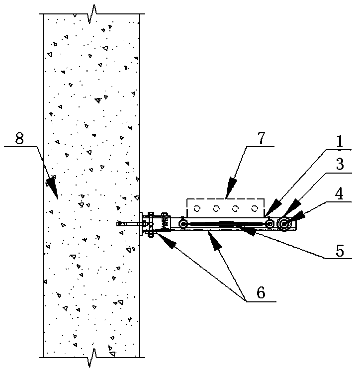 Aseismic structure used for side-mount pipelines of cantilever supports