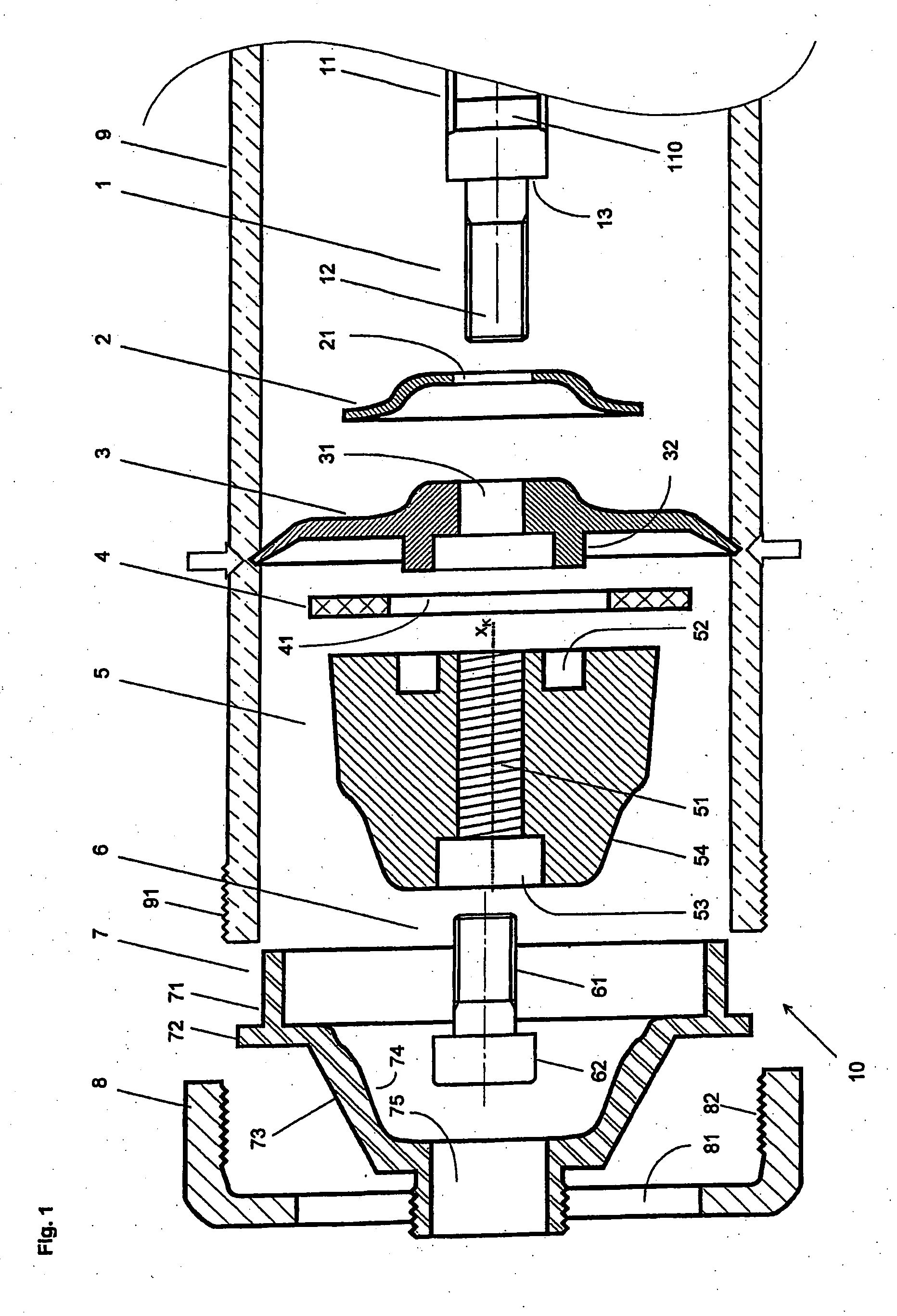Device and method for the release of material for processing