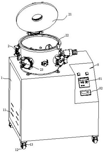 Vacuumizing equipment for polyethylene wax powder