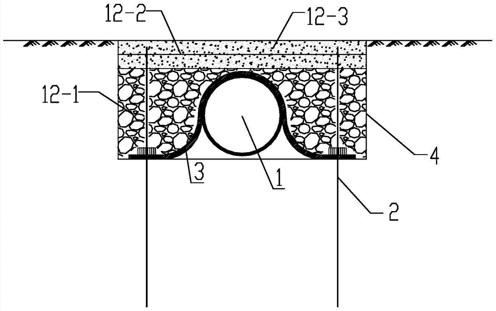 Buried type side slope drainage system and construction method thereof