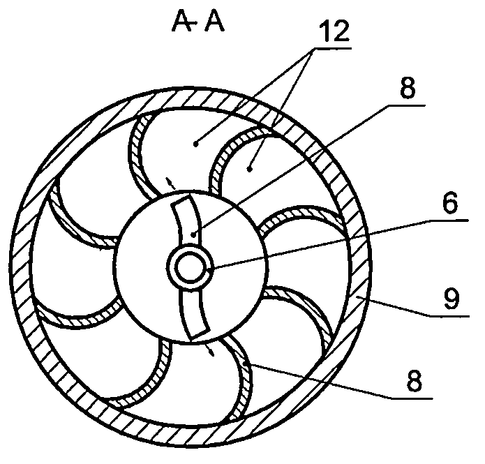 Air-powered rotary-cut type pipeline dredging apparatus