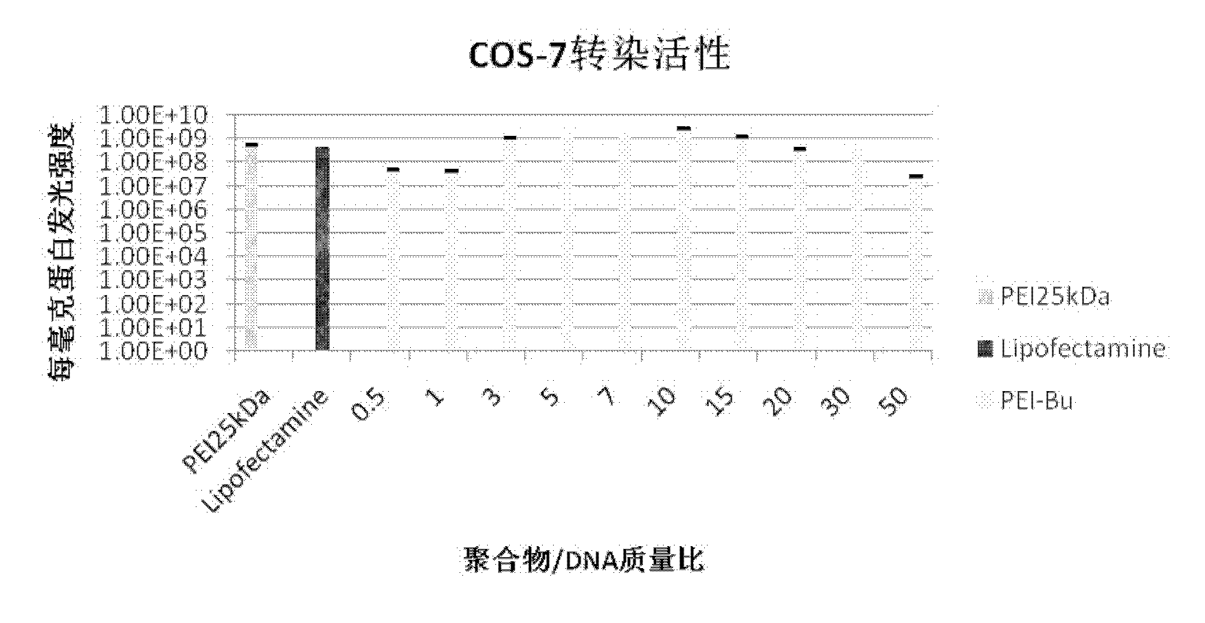 Preparation process of ammonia-ester-bond cross-linked poly(ethylene imine) polycation carrier