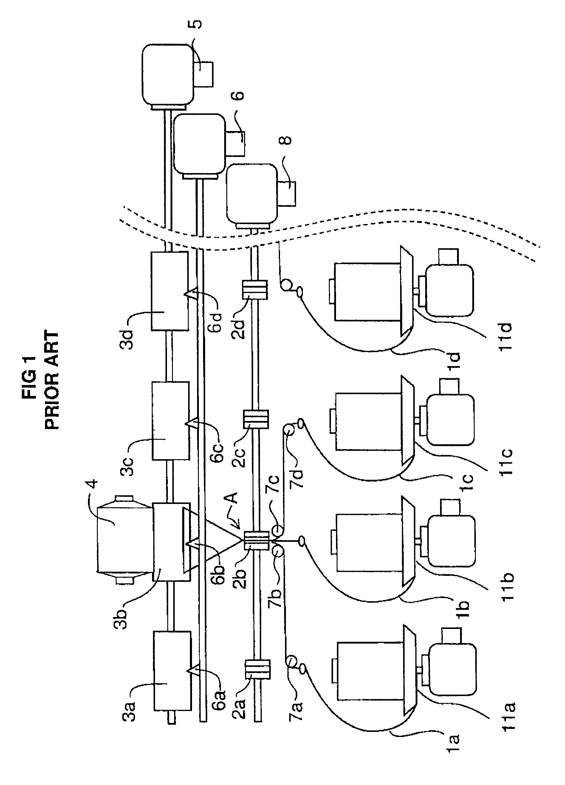 Method for production of a yarn by the assembly of several basic yarns subjected to a prior transformation and device for carrying out the same