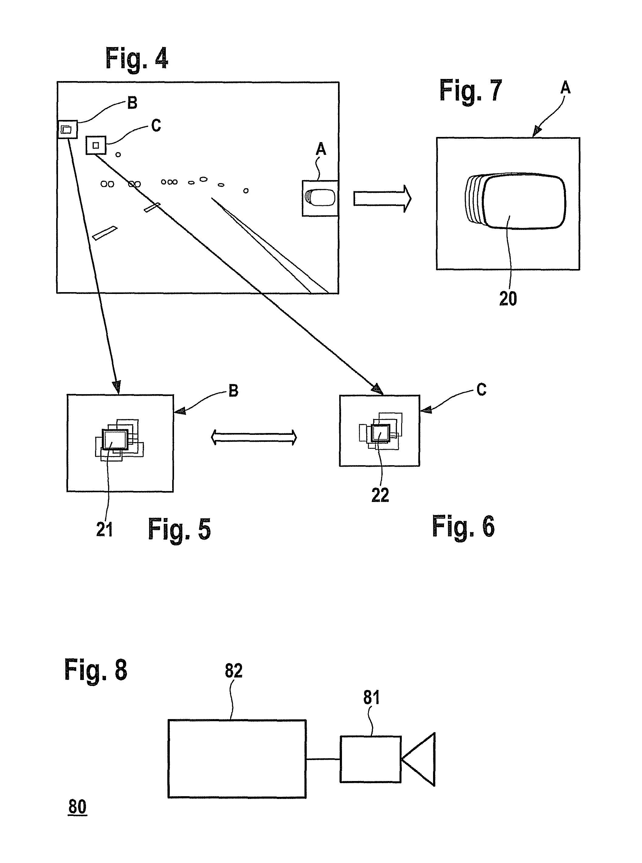 Image acquisition system and method for distance determination using an image recording system