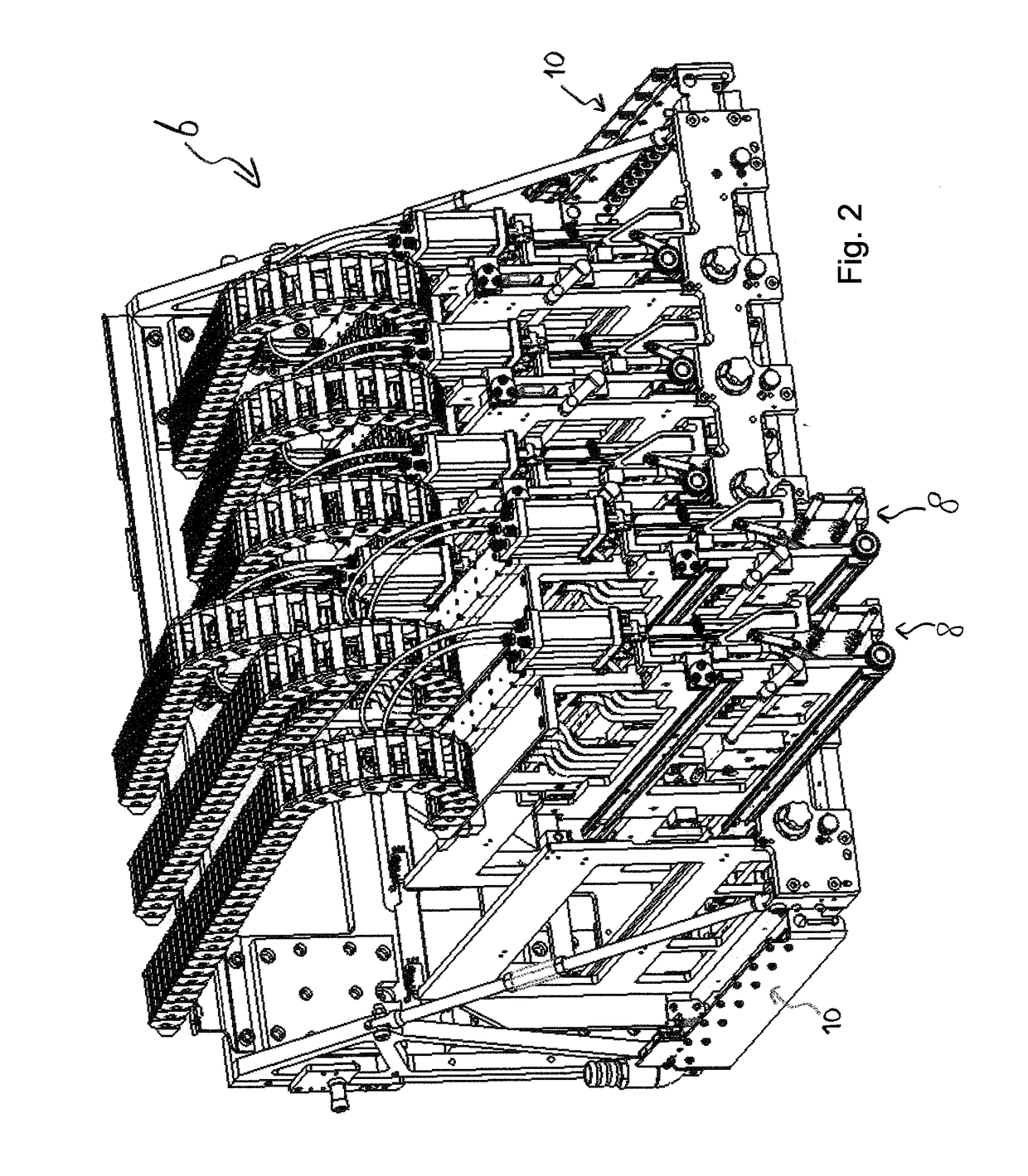 Printing System Having Individually Movable Sub-Detector Elements for Print Head Protection