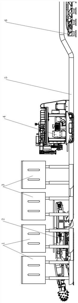 Fully-mechanized excavation roadway quick excavation process based on duplex multi-group self-moving walking type temporary support