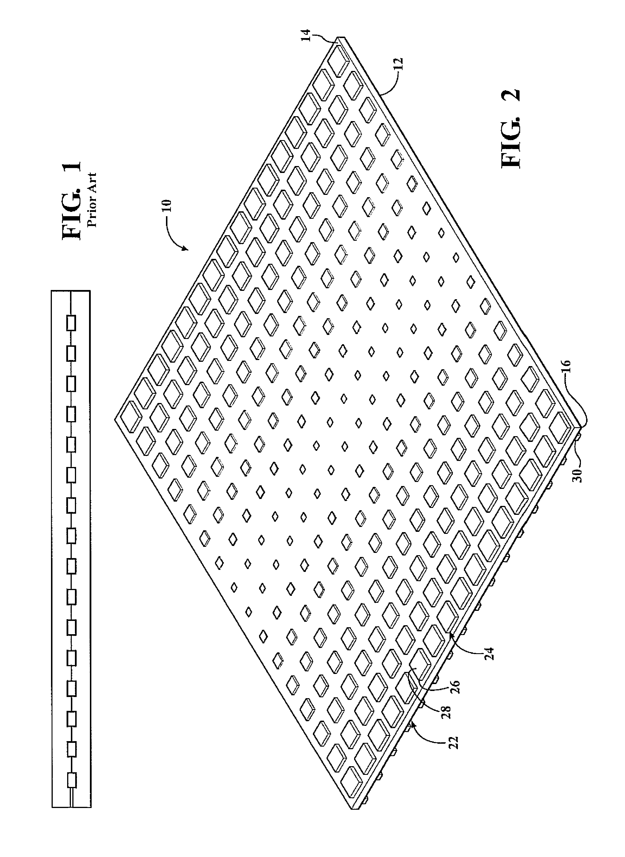 Antenna with tapered array