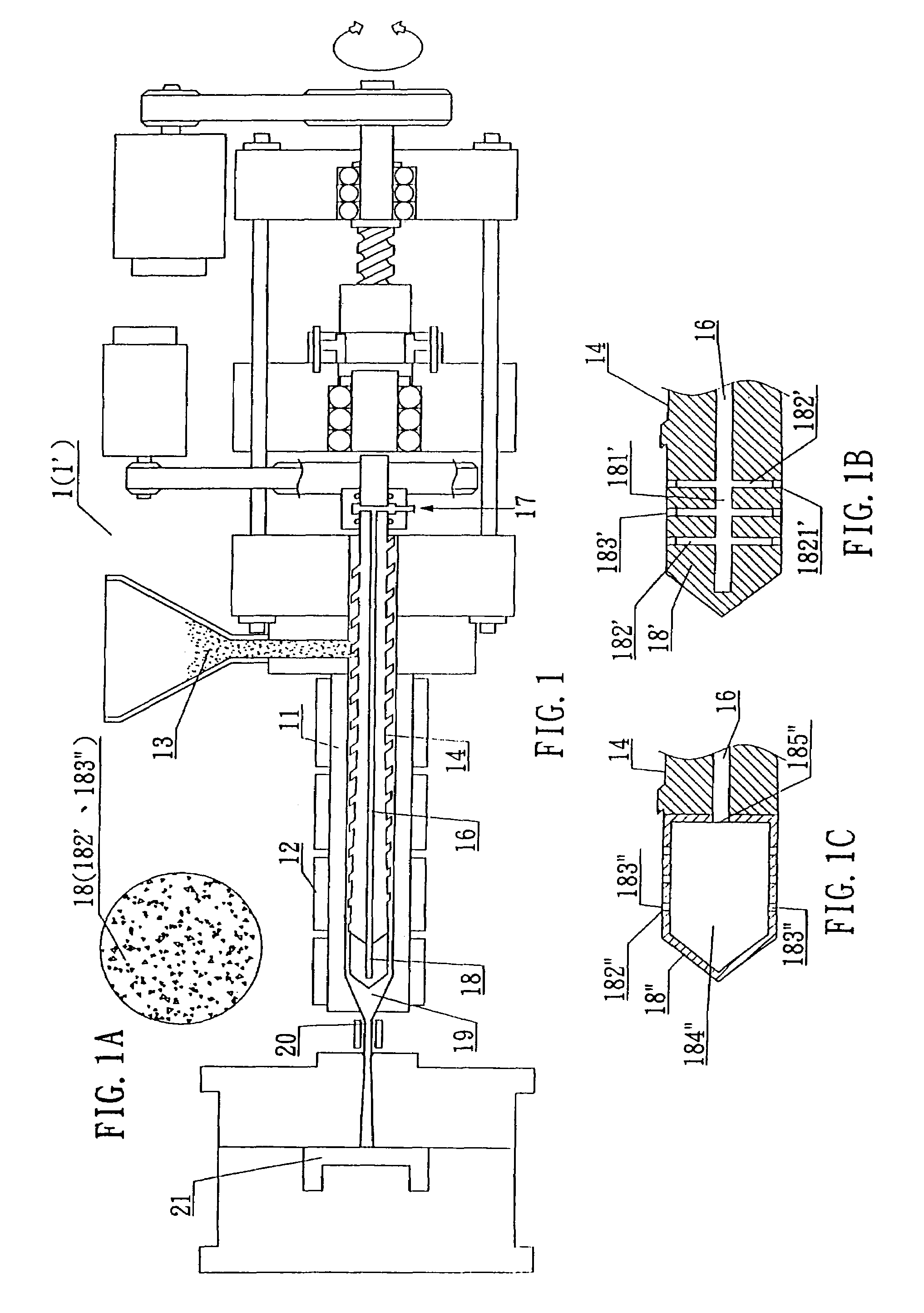 Controllable microscopic bubble nucleation in fluid polymer material production method and its apparatus