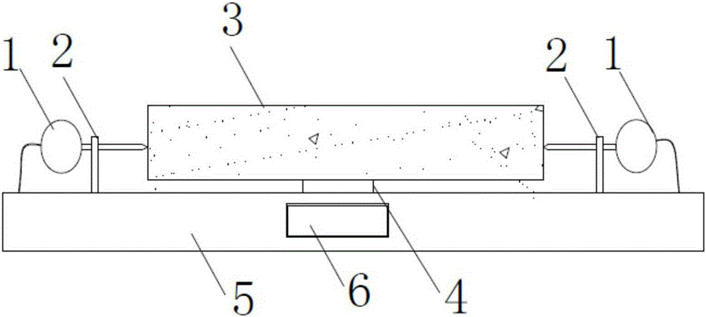 Cement-doped graded broken stone drying shrinkage detector