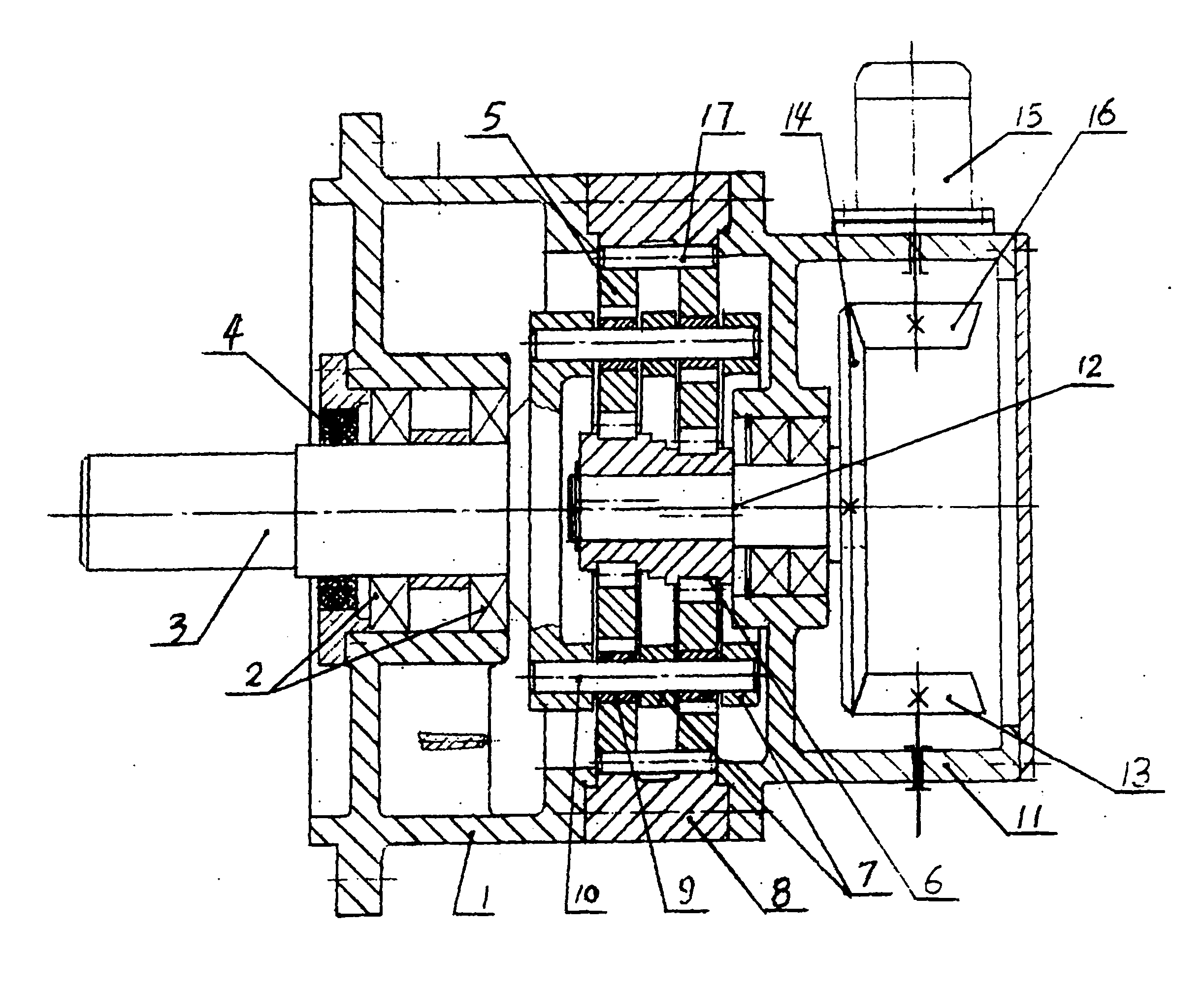 Cycloid speed-reducing device of rocket launching movable platform