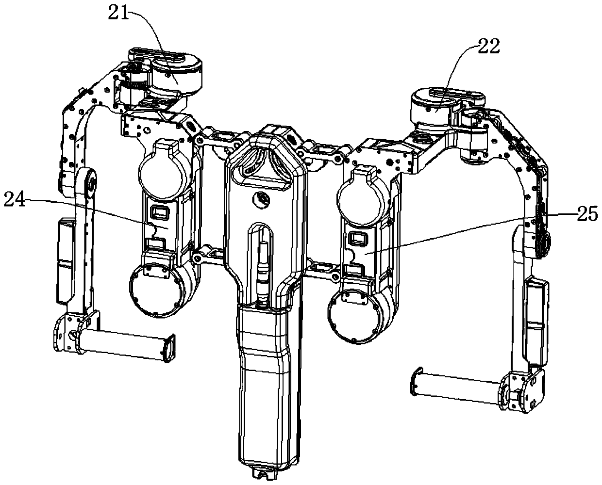 Wire transmission walking structure based on underactuated decoupling