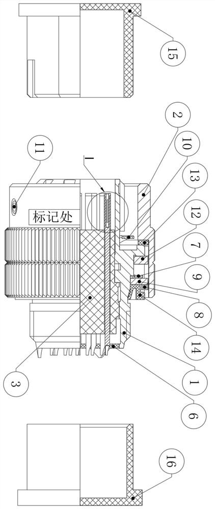 High-density connector with long plugging service life