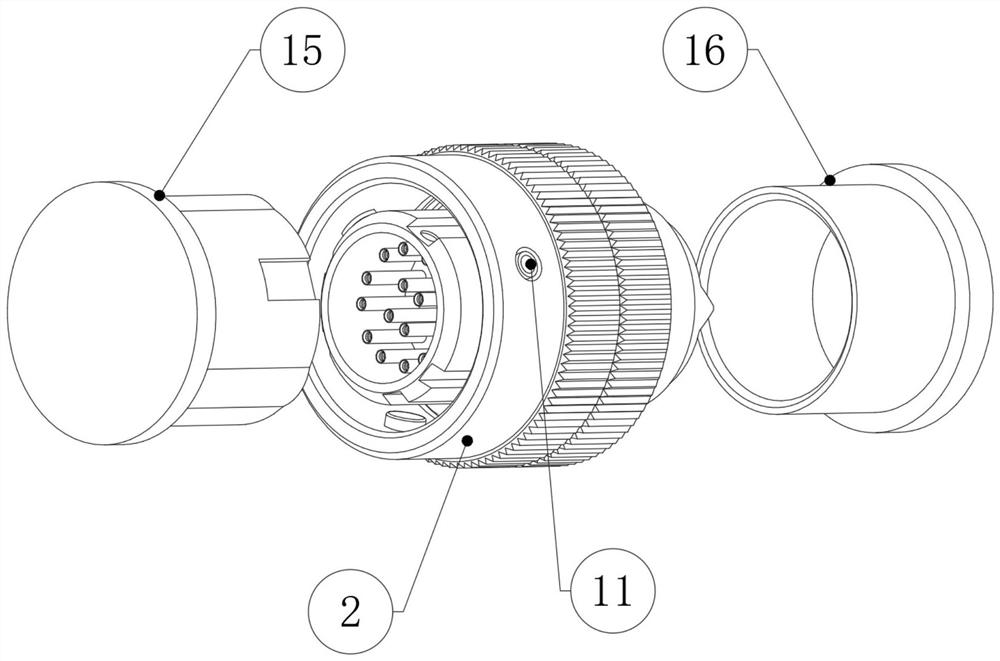 High-density connector with long plugging service life