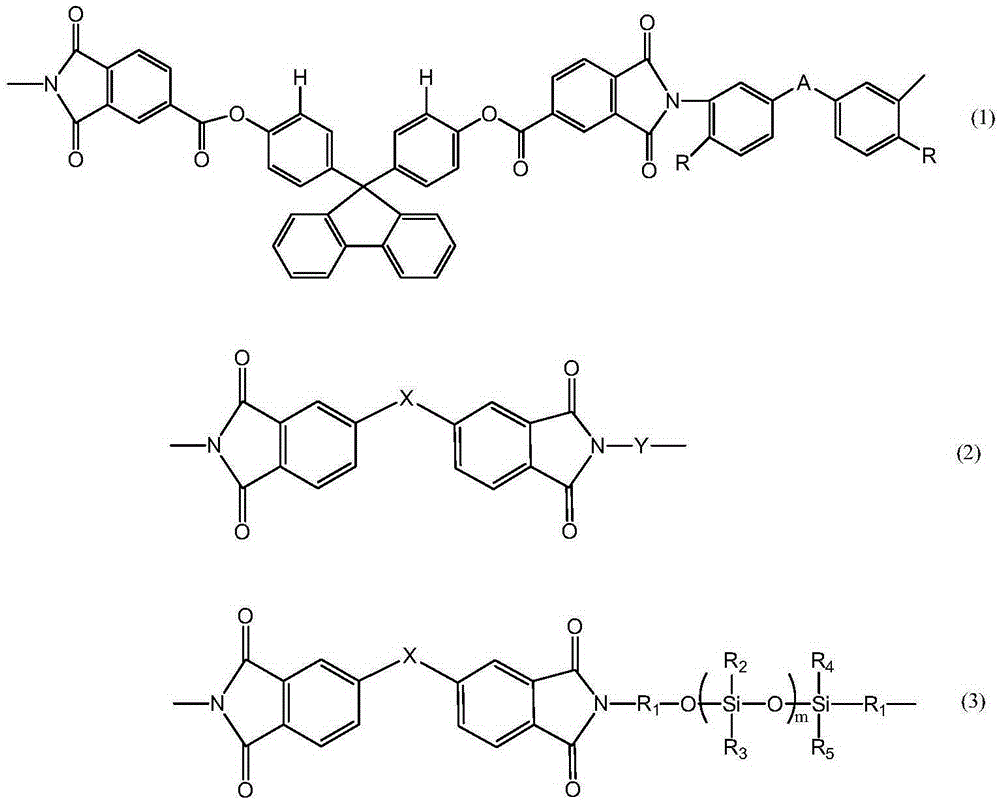 Positive photosensitive polyimide resin composition with ester bond connected fluorene unit and siloxane