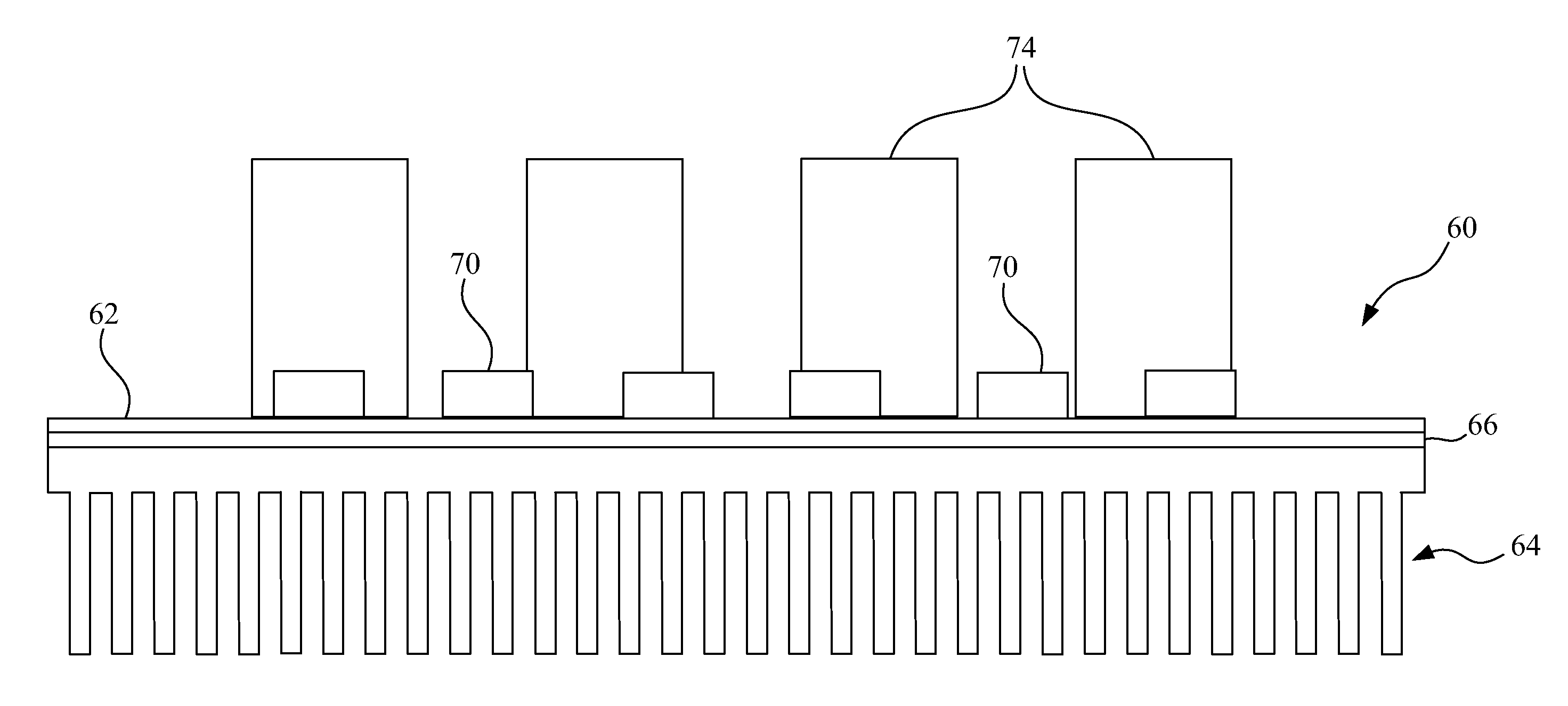 Electrical circuit assembly for high-power electronics