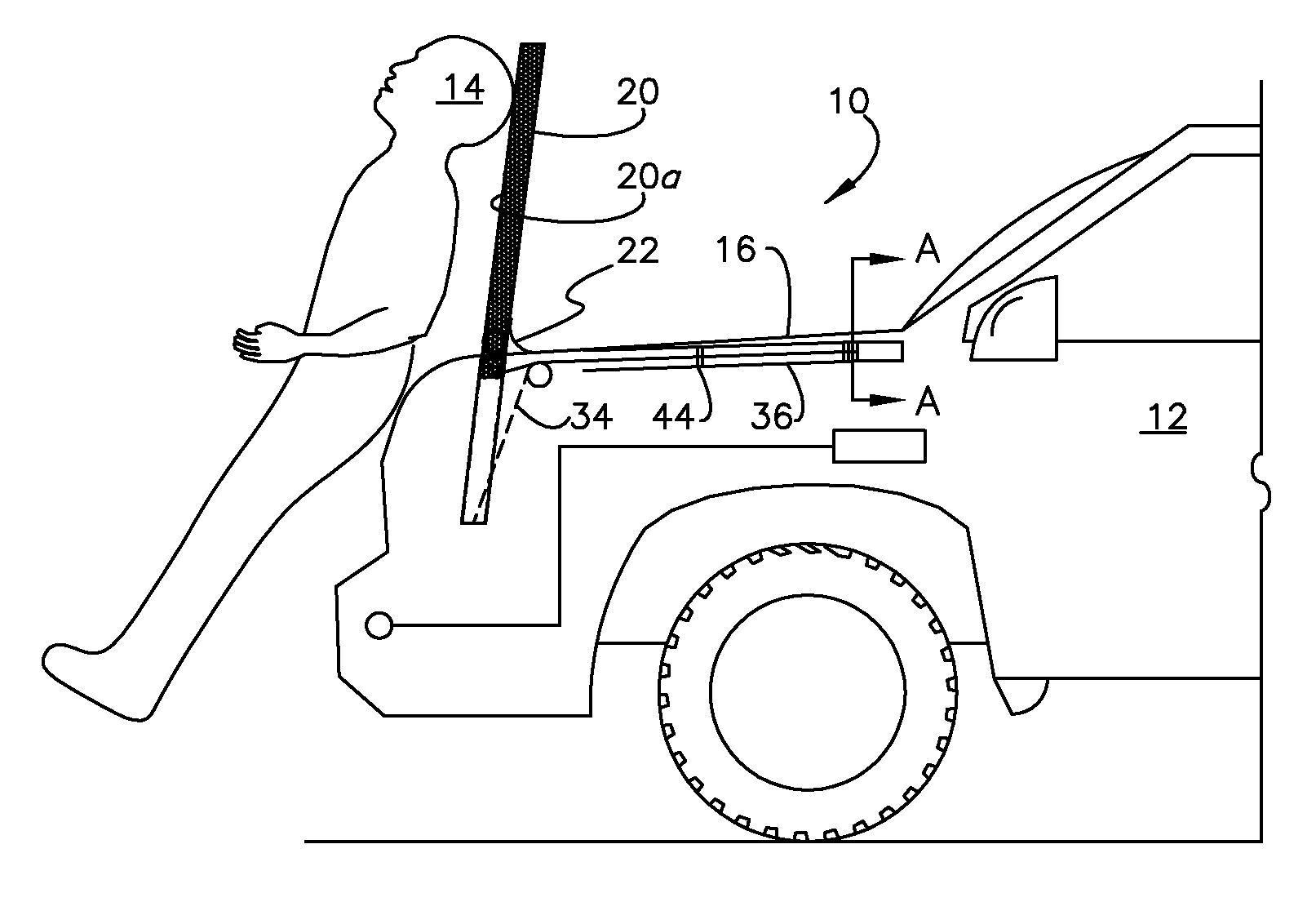 Pedestrian impact mitigation system and method of use