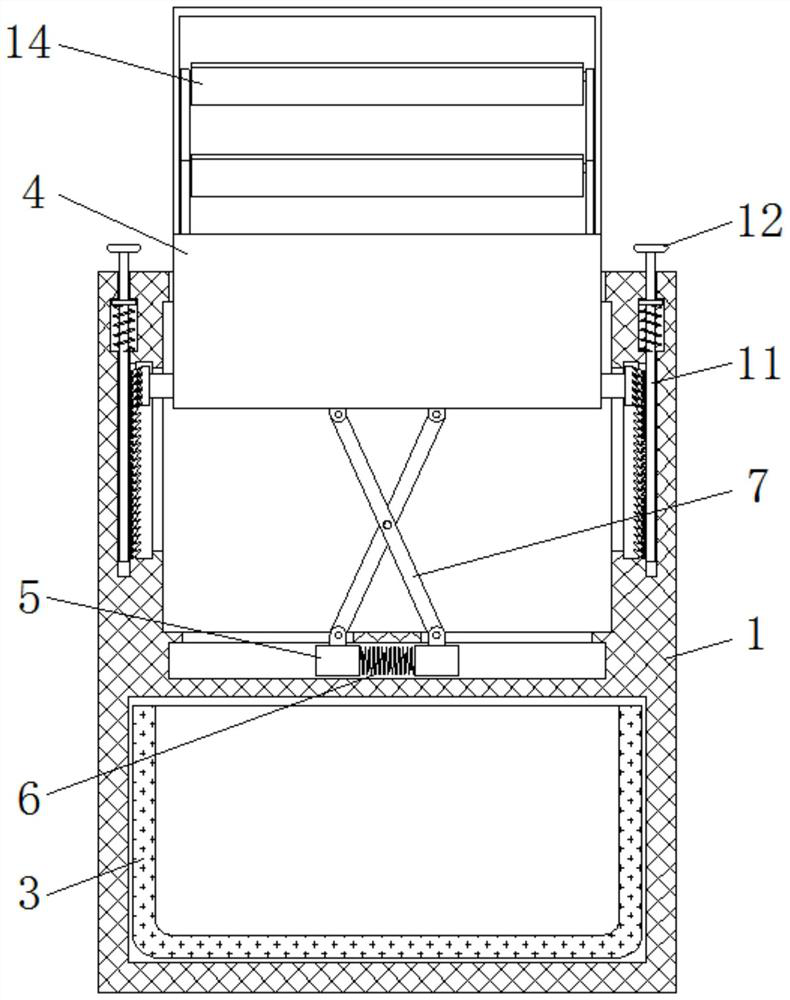 Lifting and folding type kitchen cabinet based on connecting rod transmission