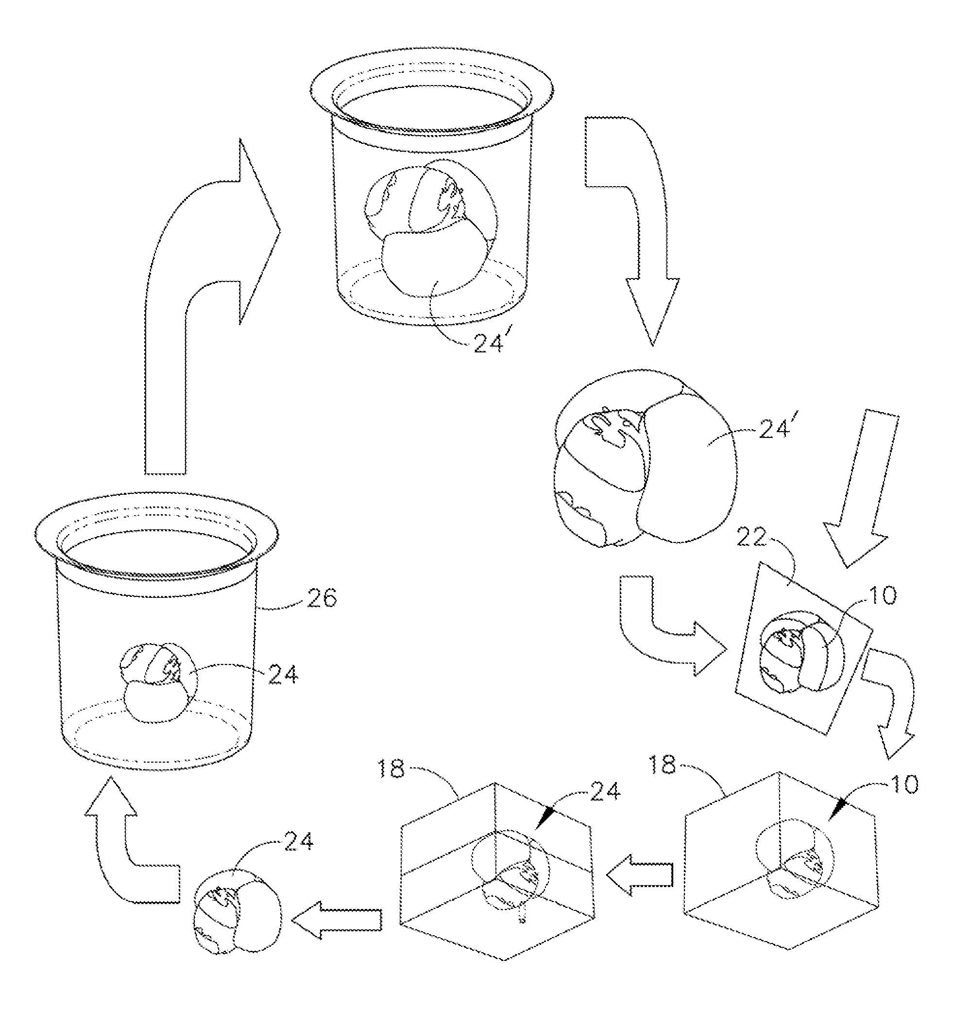 Method and apparatus for scaled up reproduction of detailed features