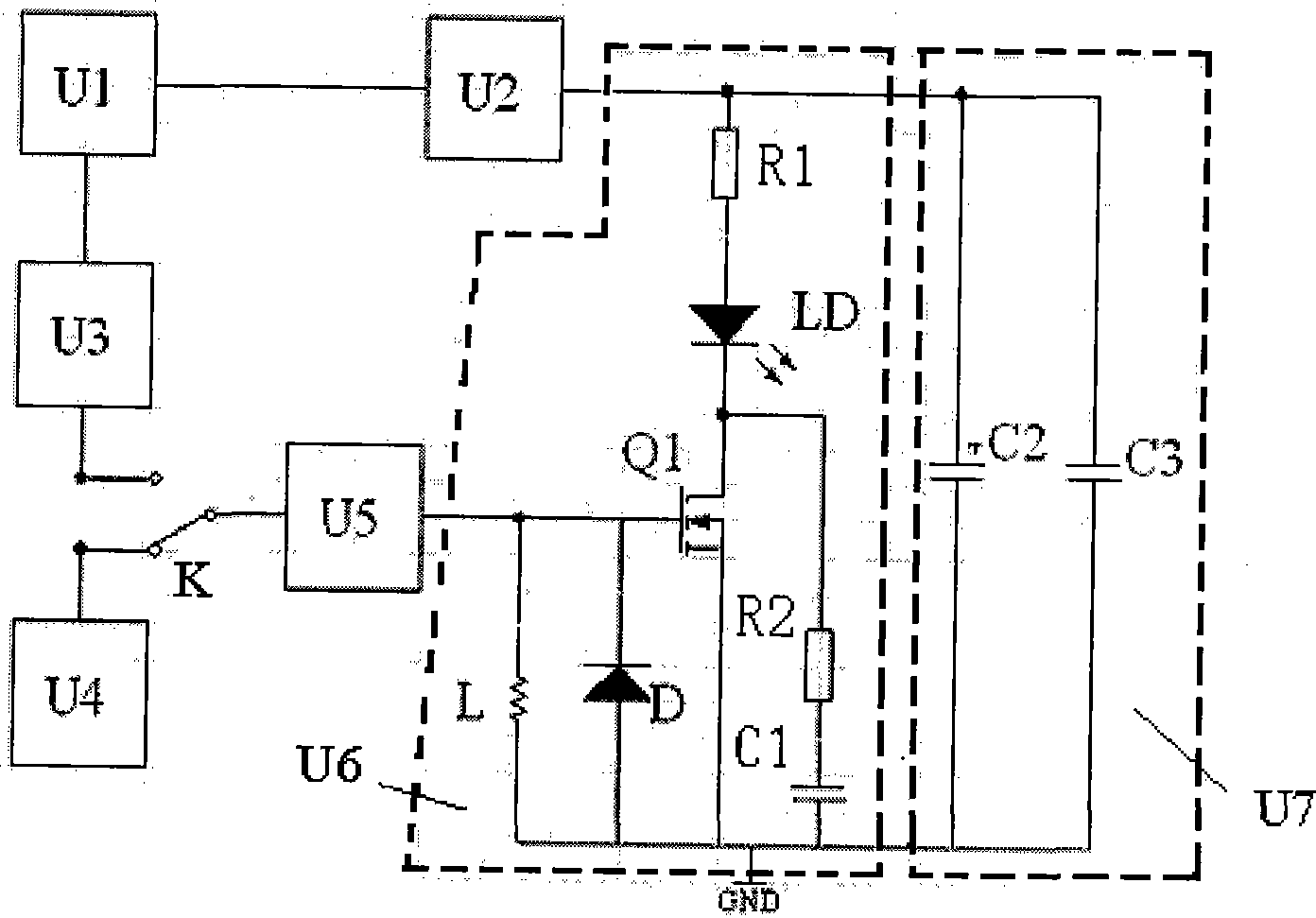 Power supply drive device for pulse semiconductor laser test equipment