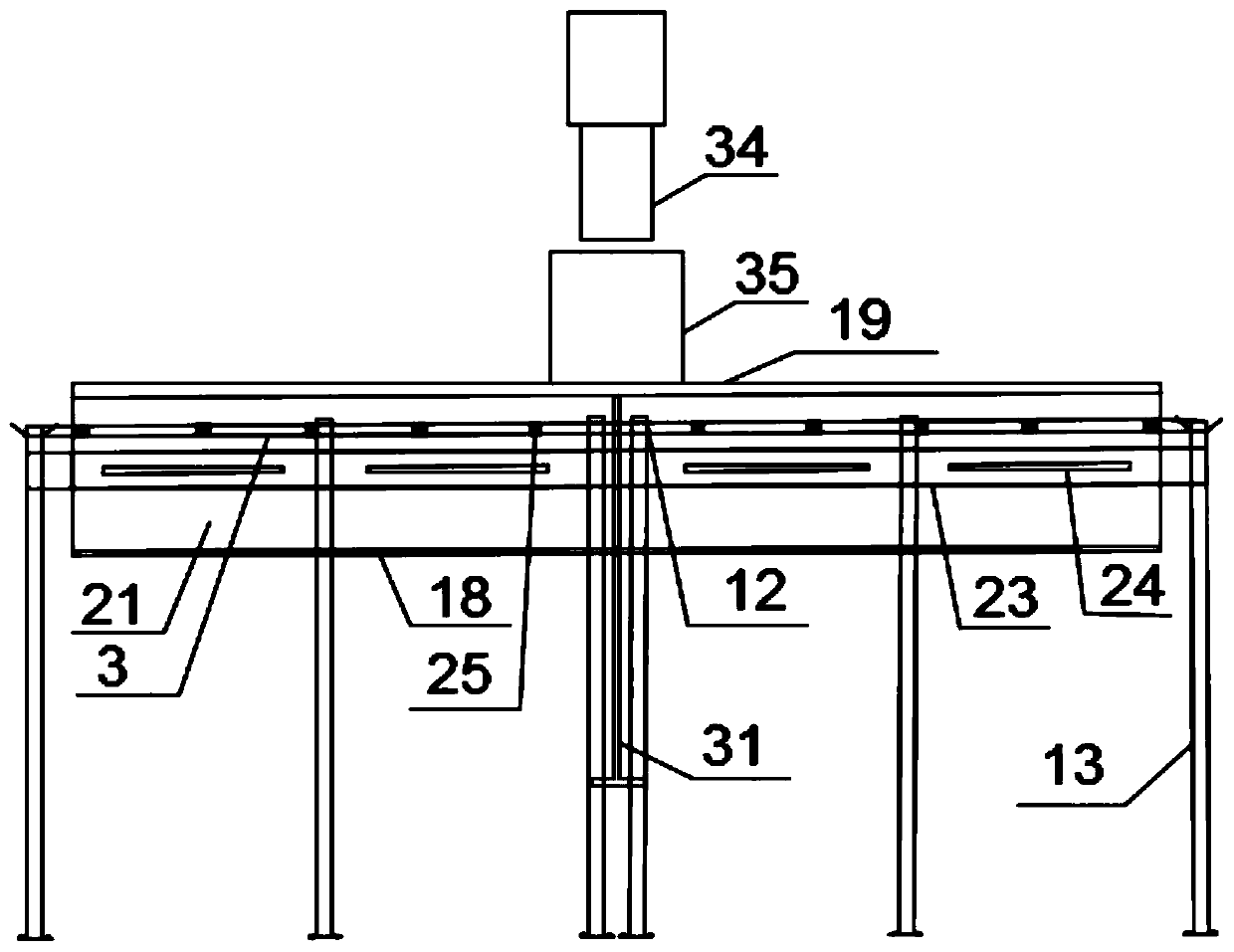 Steel bridge deck slab corrosion fatigue coupling test method and device for same