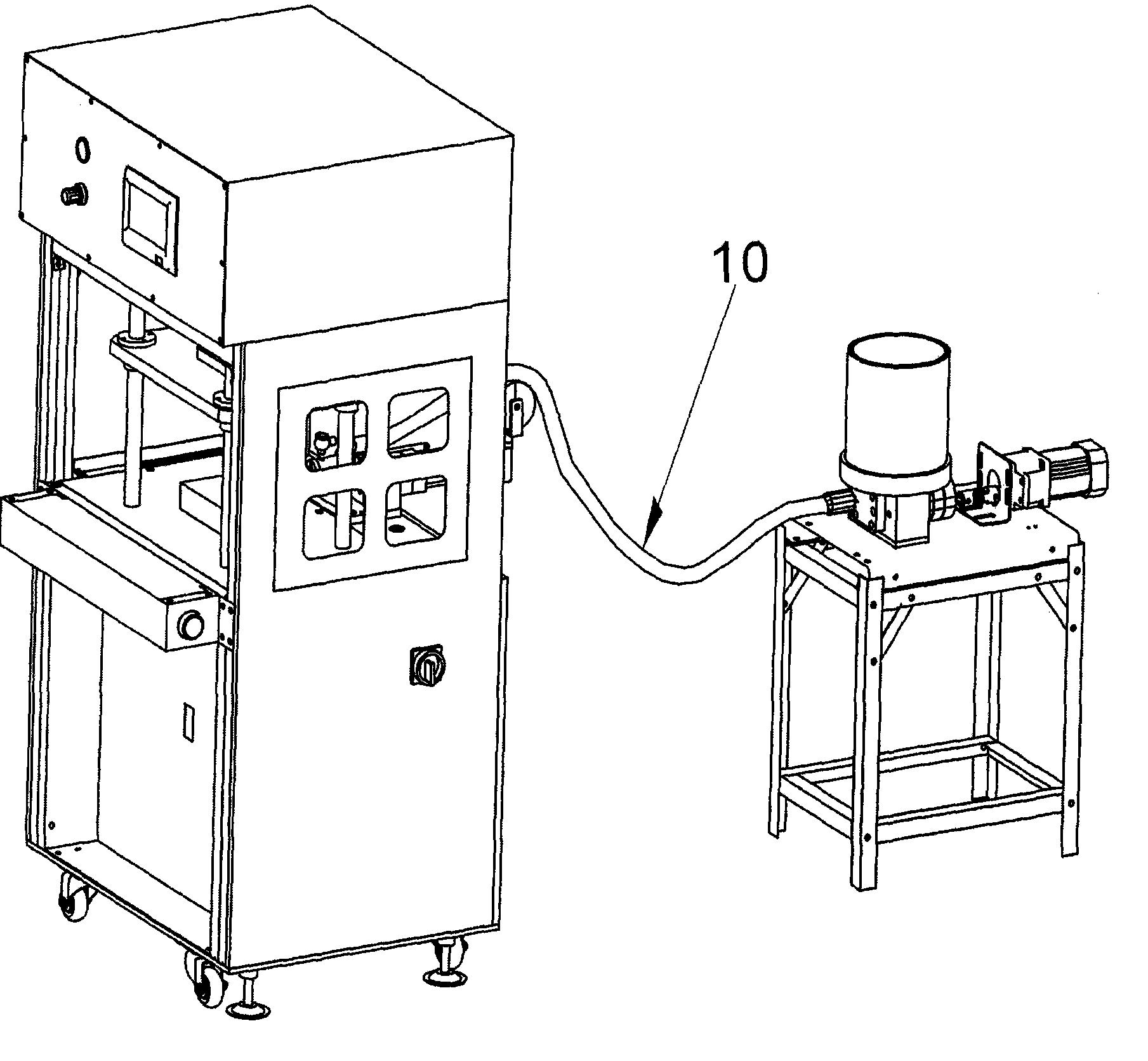 Low-pressure glue-injection machine