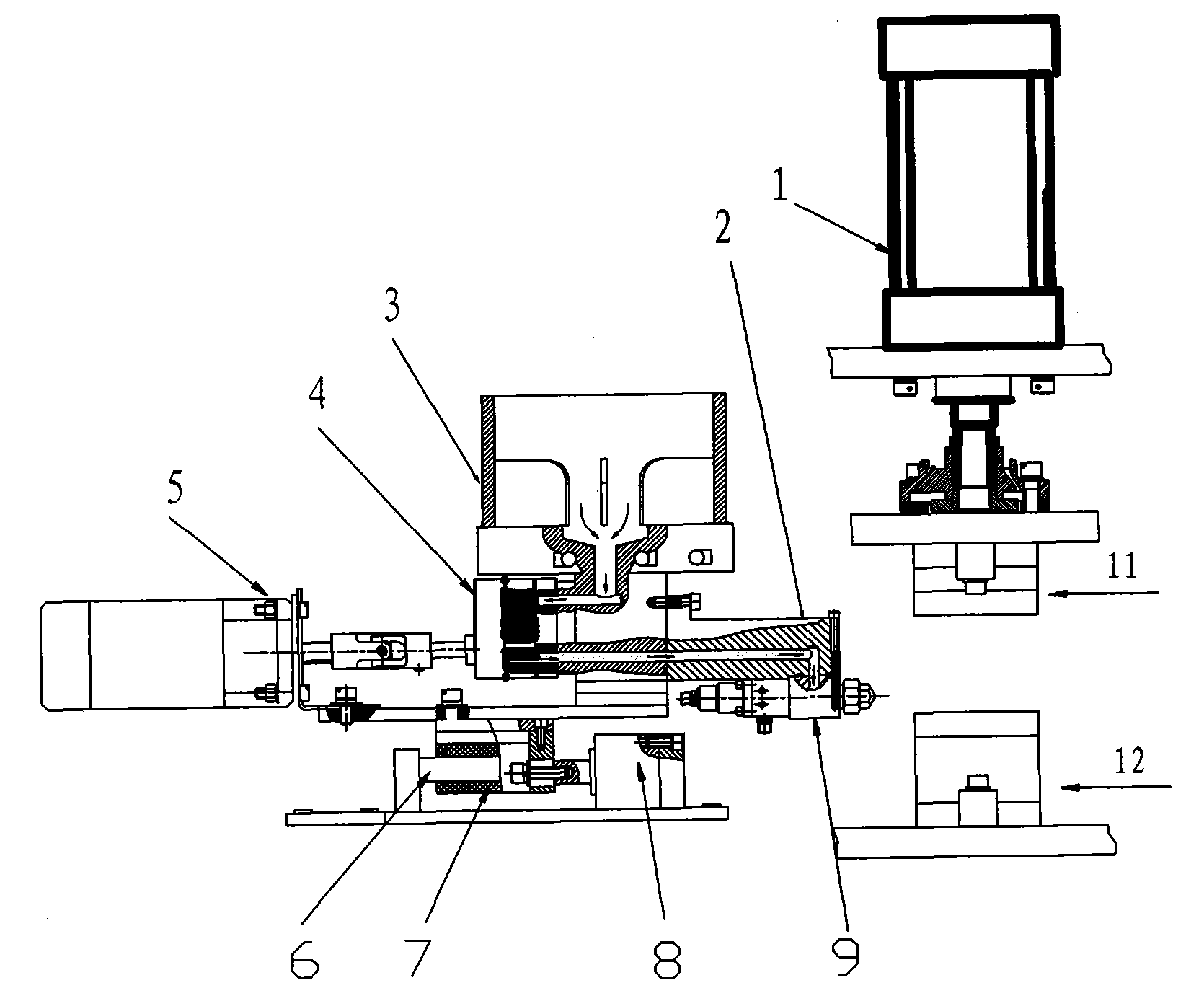 Low-pressure glue-injection machine