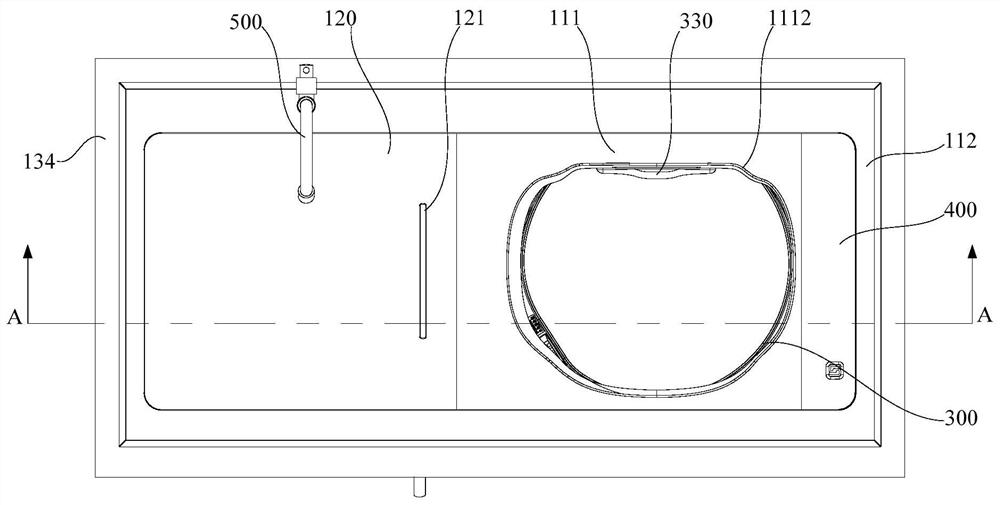 Washing machine assembly and assembly method of washing machine assembly