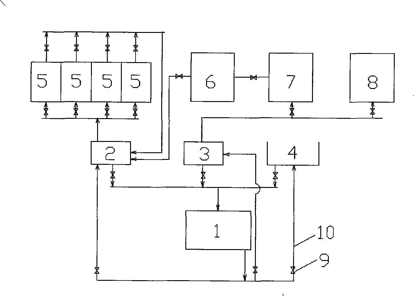 Energy and water saving device of 'cold-hot-cold' gluing technique and method thereof
