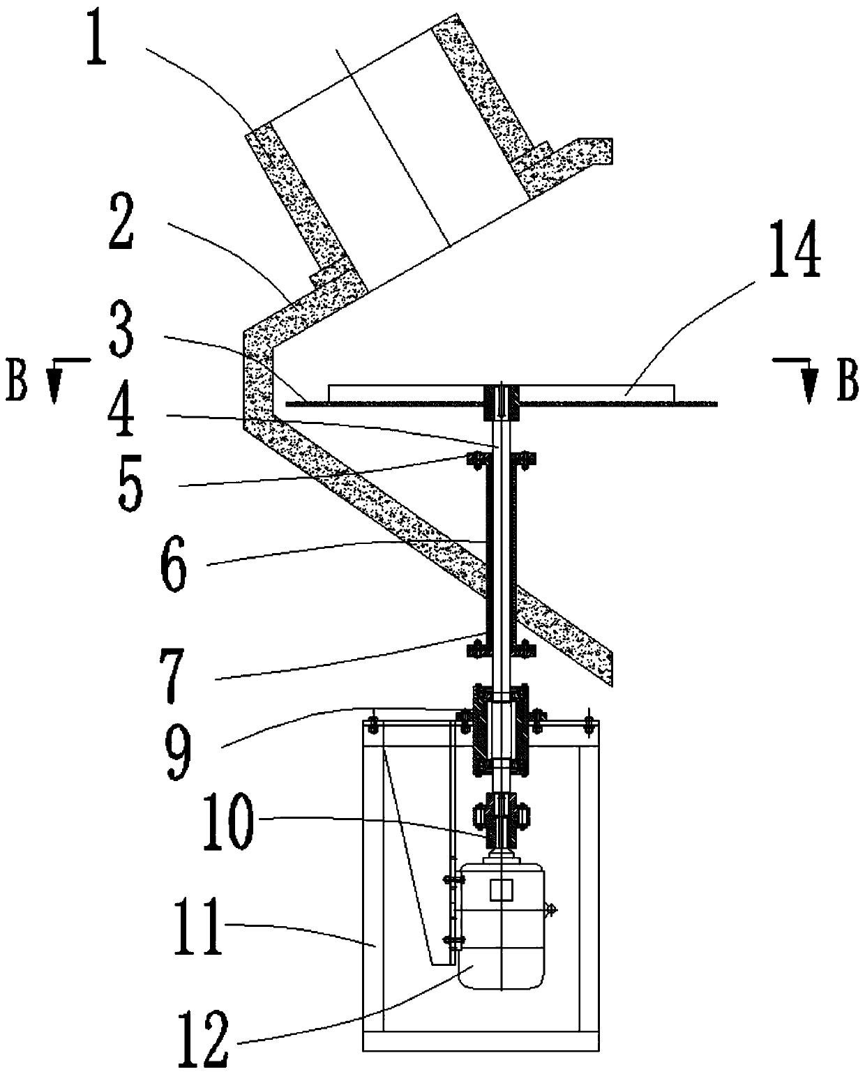 Cement kiln power material scattering device and cement kiln with same