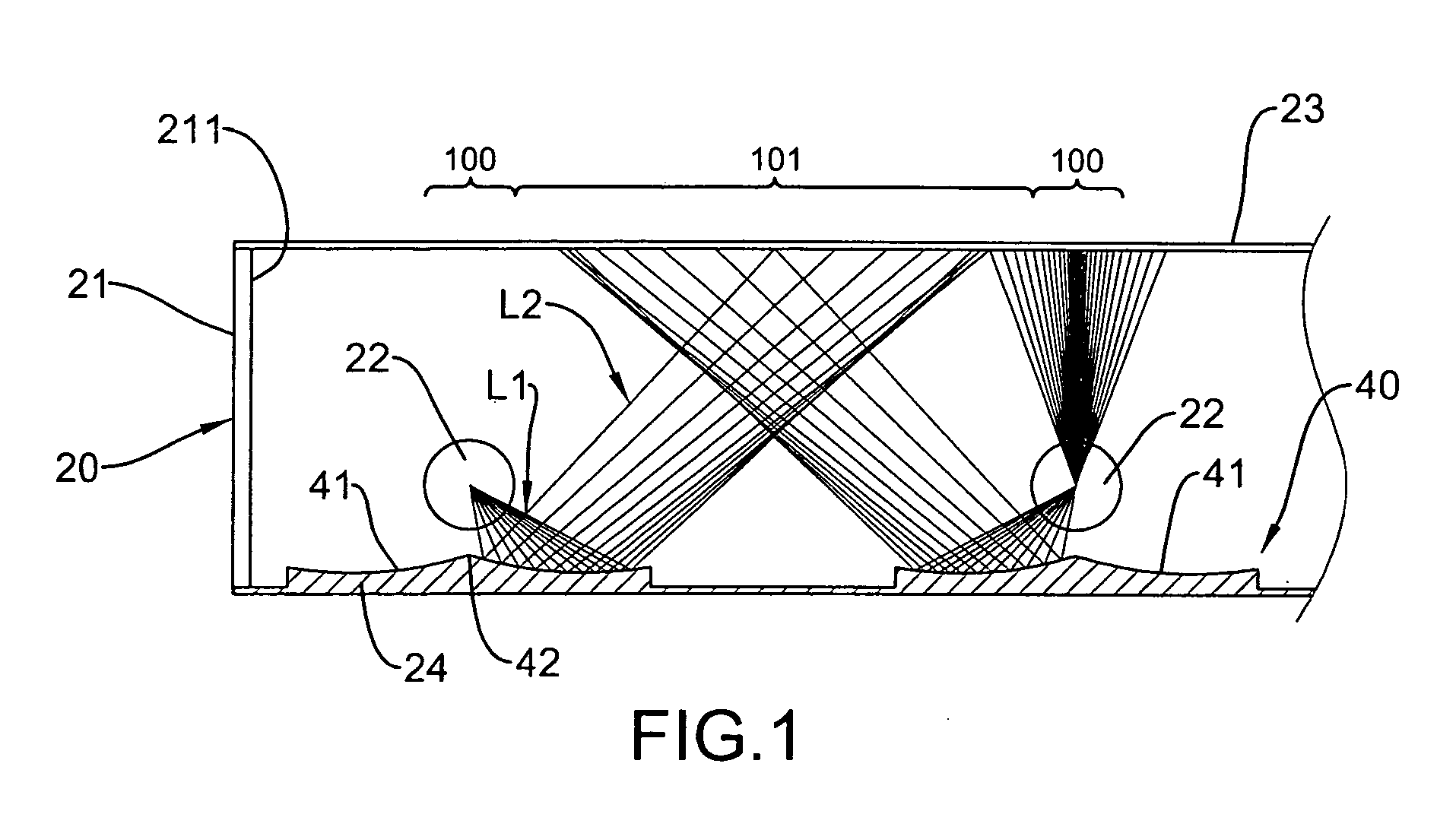 Direct-light illuminating backlight unit with a reflective structure for a liquid crystal display