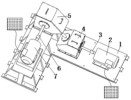 Fault simulation experiment device for helicopter tail transmission system