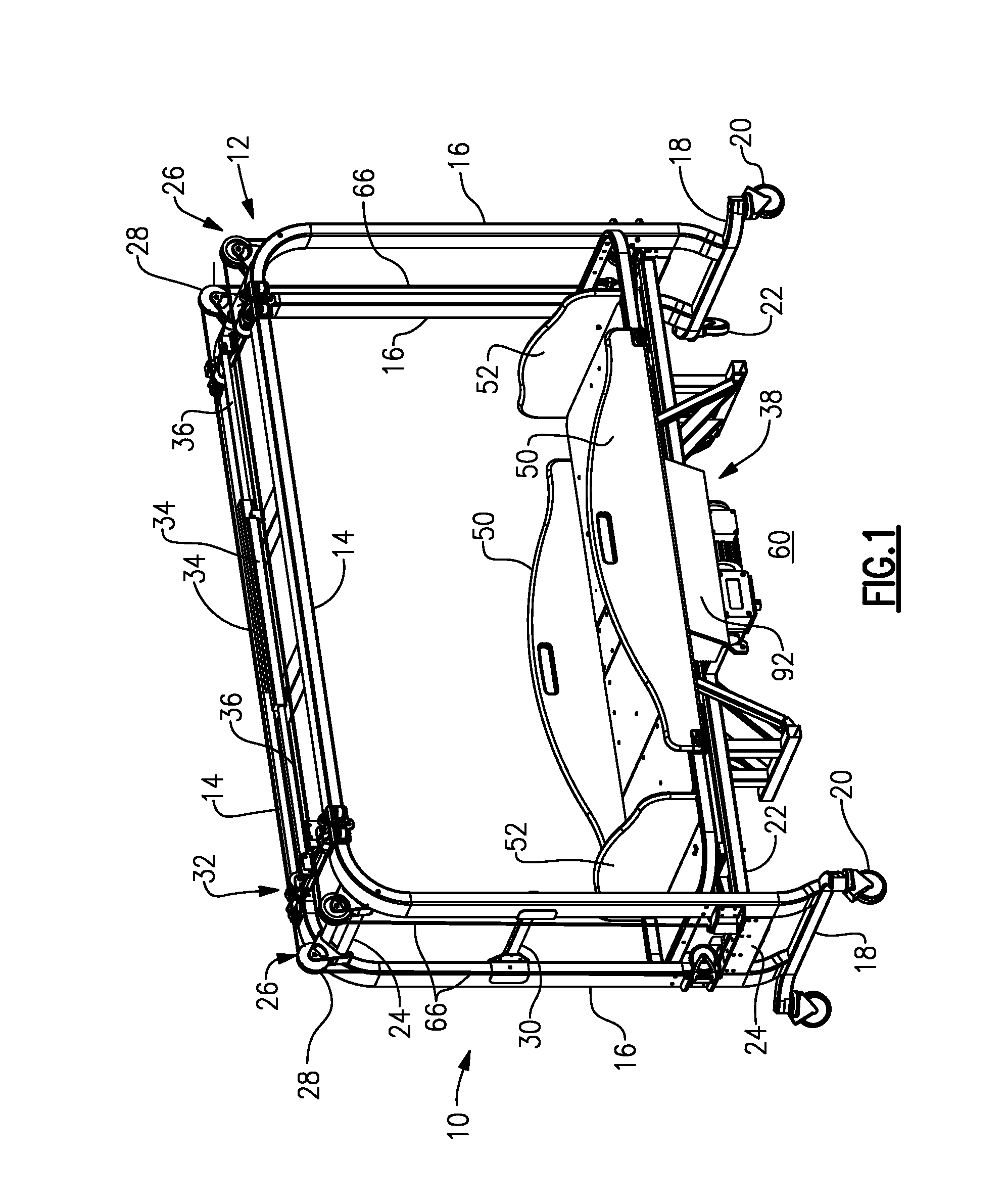 Passive mobility exercise and range-of-motion bed apparatus