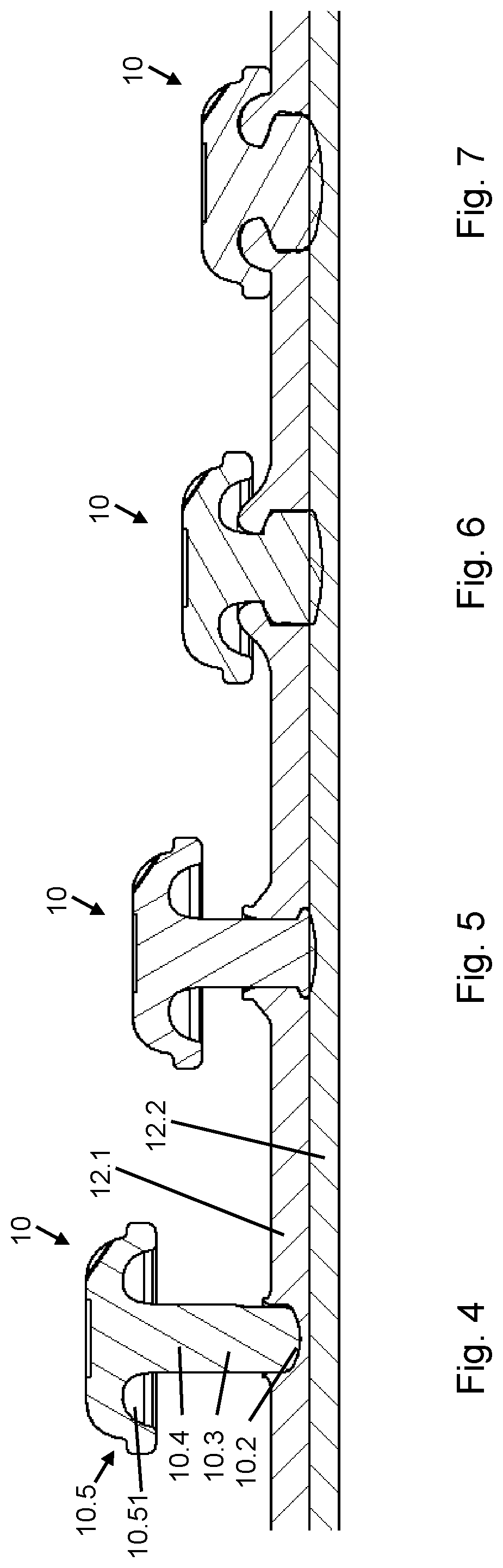 Connecting element for the non-detachable connection of at least two components and composite arrangement