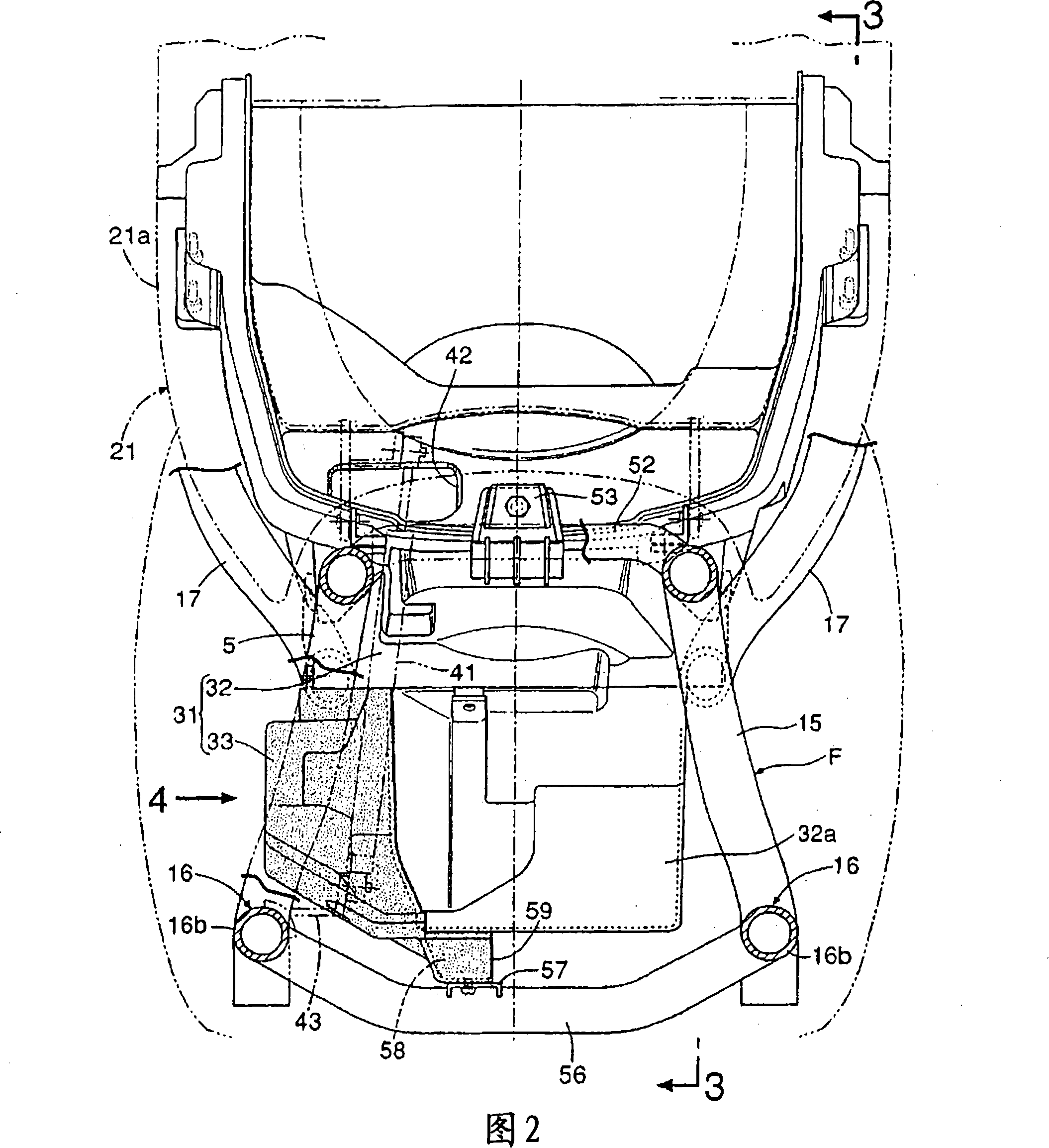 Storage box structure in motorcycle and method of mounting storage box