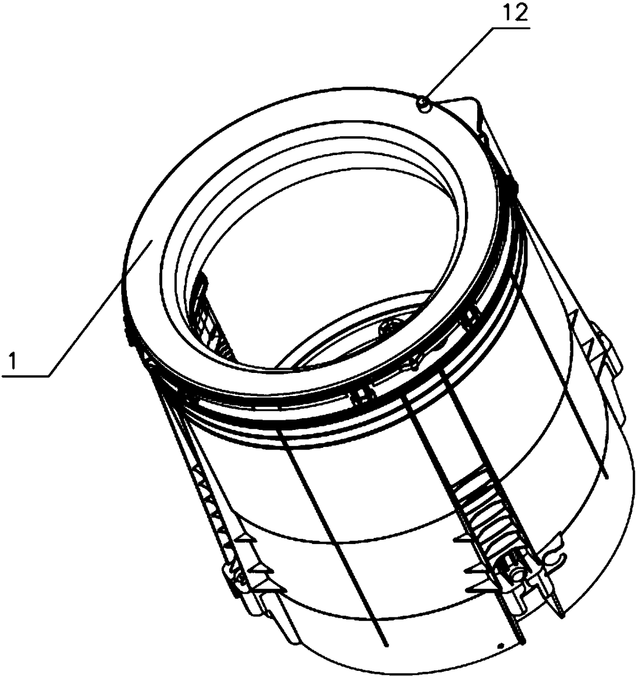 Outer drum cover capable of cleaning inner drum and outer drum of washing machine and washing machine