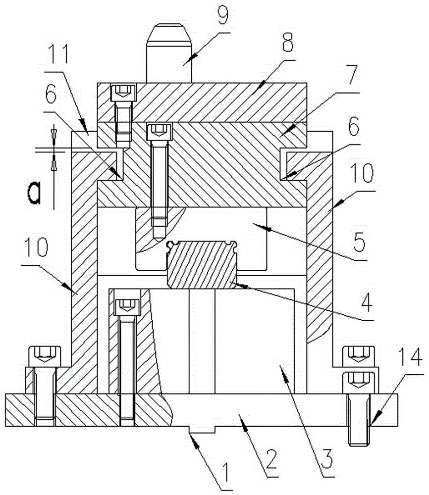 Fine-adjustment floating device for horizontal assembly of large electric motor