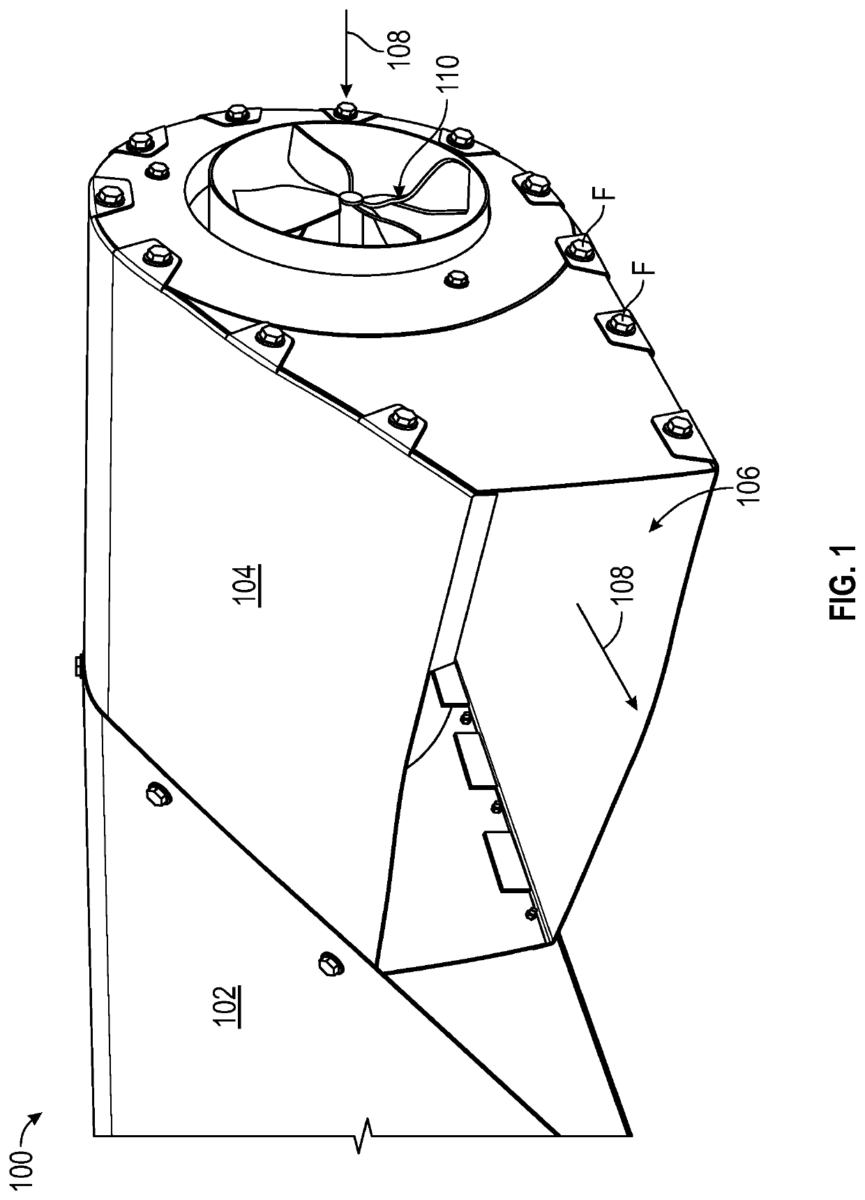 Rotatable nacelle for centrifugal fan on aircraft