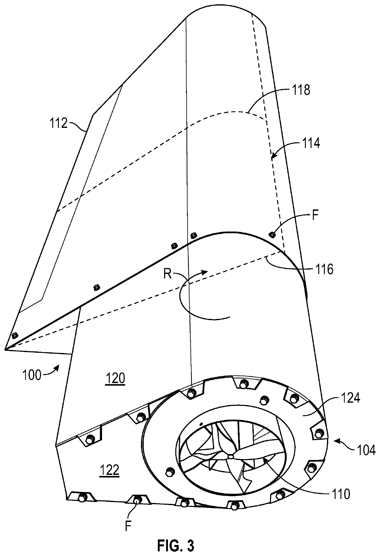 Rotatable nacelle for centrifugal fan on aircraft